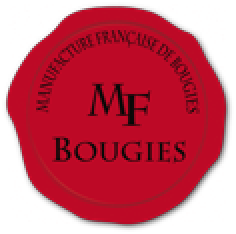 Luxury candle miniature logo with the Manufacture Française de Bougies